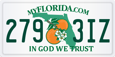 FL license plate 2793IZ