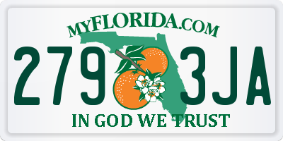 FL license plate 2793JA