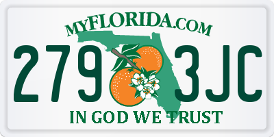 FL license plate 2793JC
