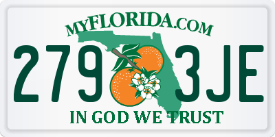 FL license plate 2793JE