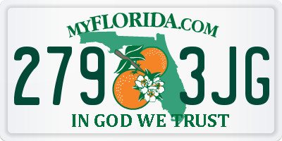 FL license plate 2793JG