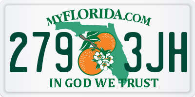 FL license plate 2793JH