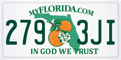 FL license plate 2793JI