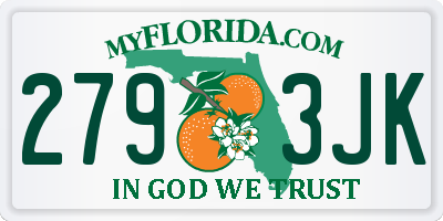 FL license plate 2793JK