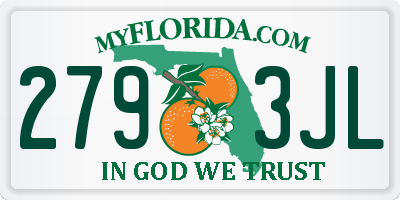 FL license plate 2793JL