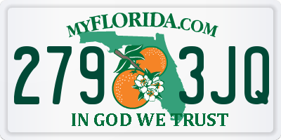 FL license plate 2793JQ