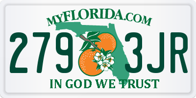 FL license plate 2793JR
