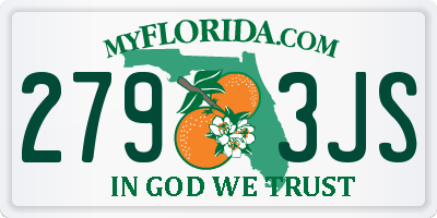 FL license plate 2793JS