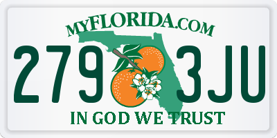 FL license plate 2793JU