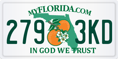 FL license plate 2793KD