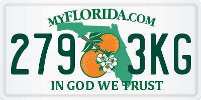 FL license plate 2793KG