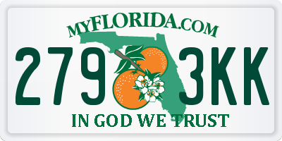 FL license plate 2793KK