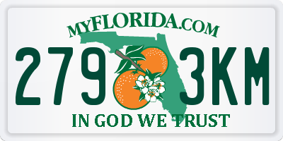FL license plate 2793KM