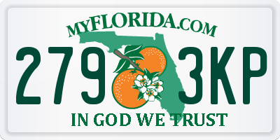FL license plate 2793KP