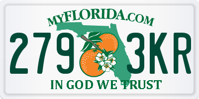 FL license plate 2793KR