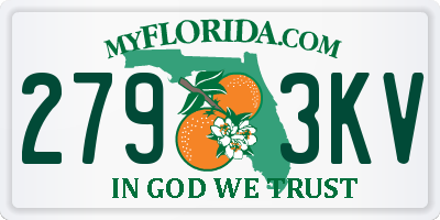 FL license plate 2793KV