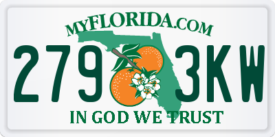FL license plate 2793KW