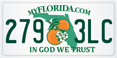 FL license plate 2793LC