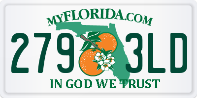FL license plate 2793LD