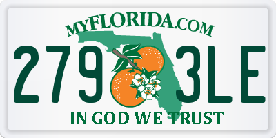 FL license plate 2793LE