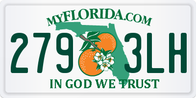 FL license plate 2793LH