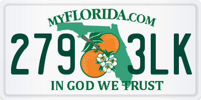FL license plate 2793LK
