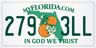 FL license plate 2793LL