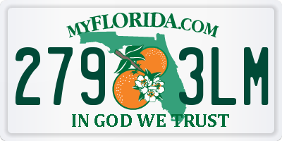 FL license plate 2793LM