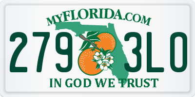 FL license plate 2793LO