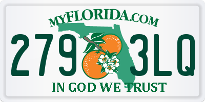 FL license plate 2793LQ