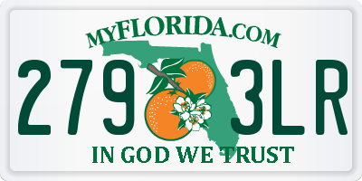 FL license plate 2793LR
