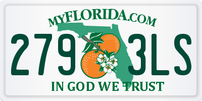 FL license plate 2793LS