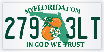 FL license plate 2793LT