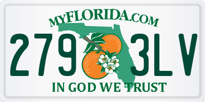 FL license plate 2793LV