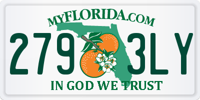 FL license plate 2793LY