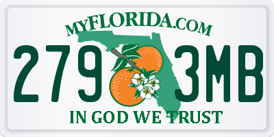 FL license plate 2793MB