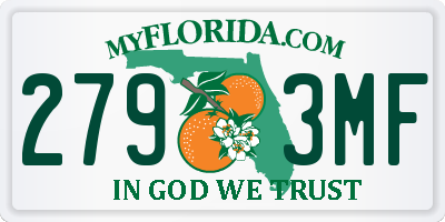 FL license plate 2793MF