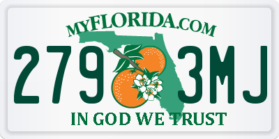FL license plate 2793MJ