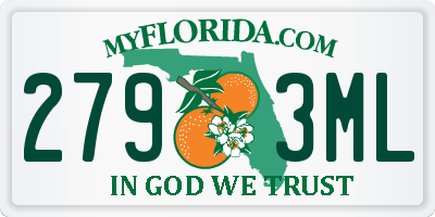 FL license plate 2793ML