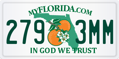 FL license plate 2793MM