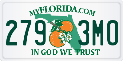 FL license plate 2793MO