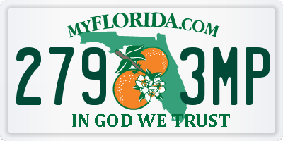 FL license plate 2793MP