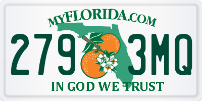 FL license plate 2793MQ