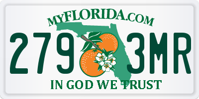 FL license plate 2793MR