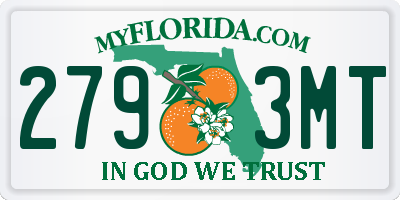 FL license plate 2793MT
