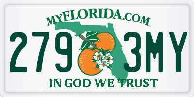 FL license plate 2793MY