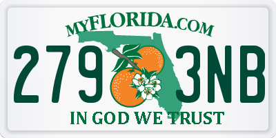 FL license plate 2793NB