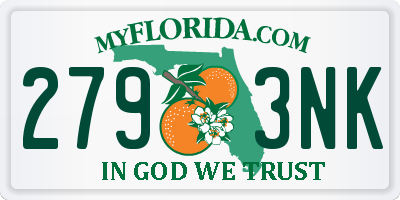 FL license plate 2793NK