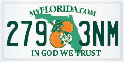 FL license plate 2793NM