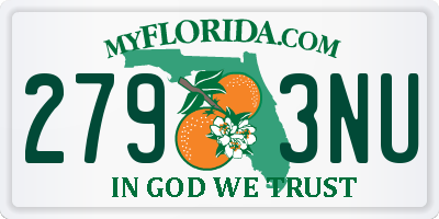 FL license plate 2793NU